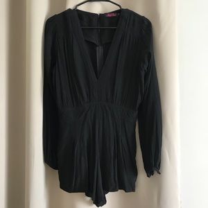 Motel Rocks Jet Long-Sleeved Romper